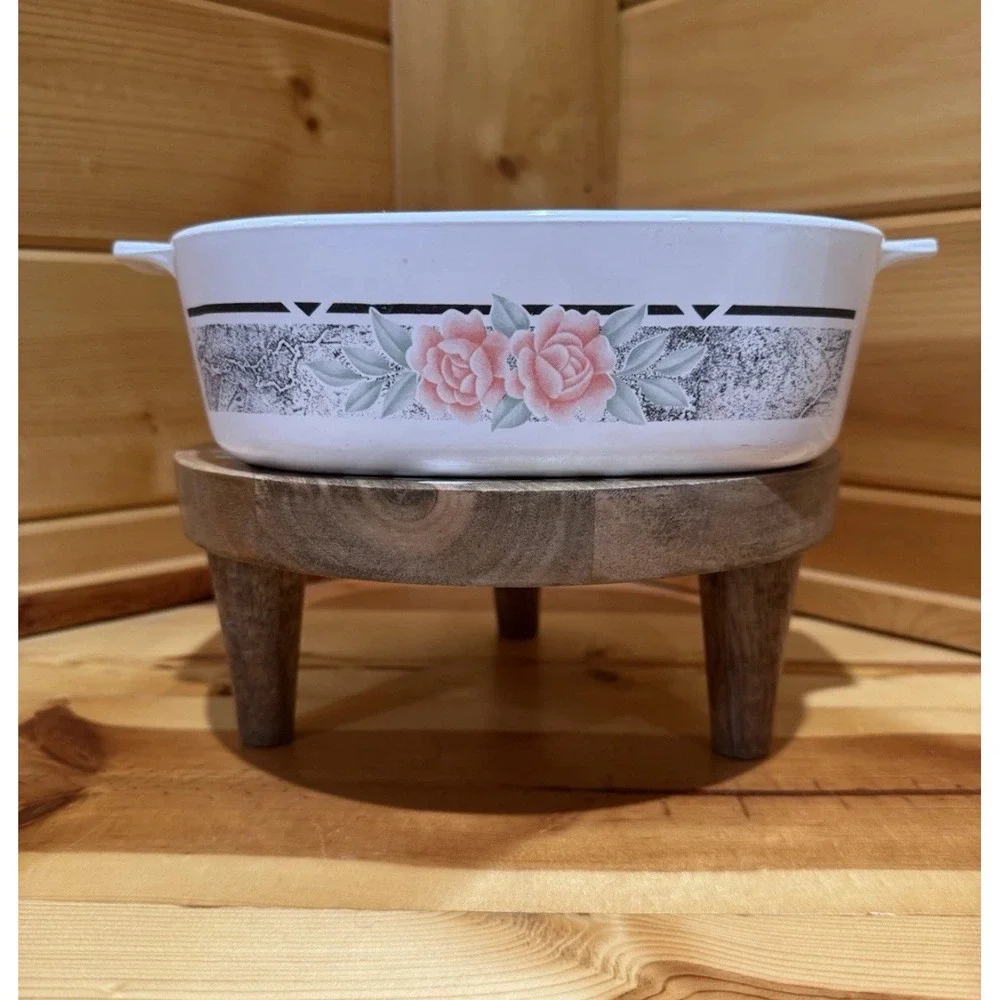 Vintage Corning Ware A-2-B Silk And Roses Casserole‎ Dish, No Lid